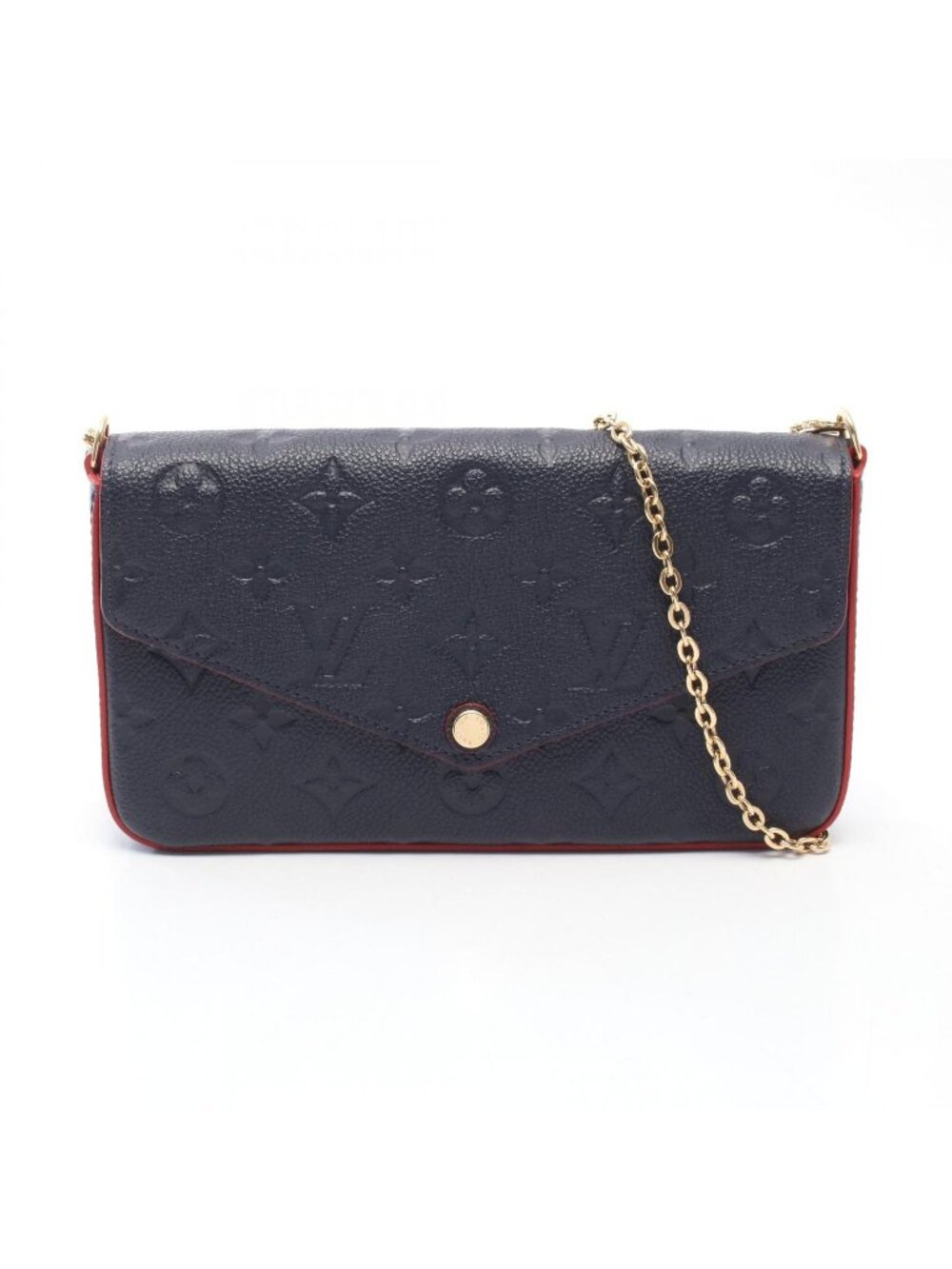 Louis Vuitton Shoulder Bag Pochette Felicie Monogram Empreinte Marine Rouge